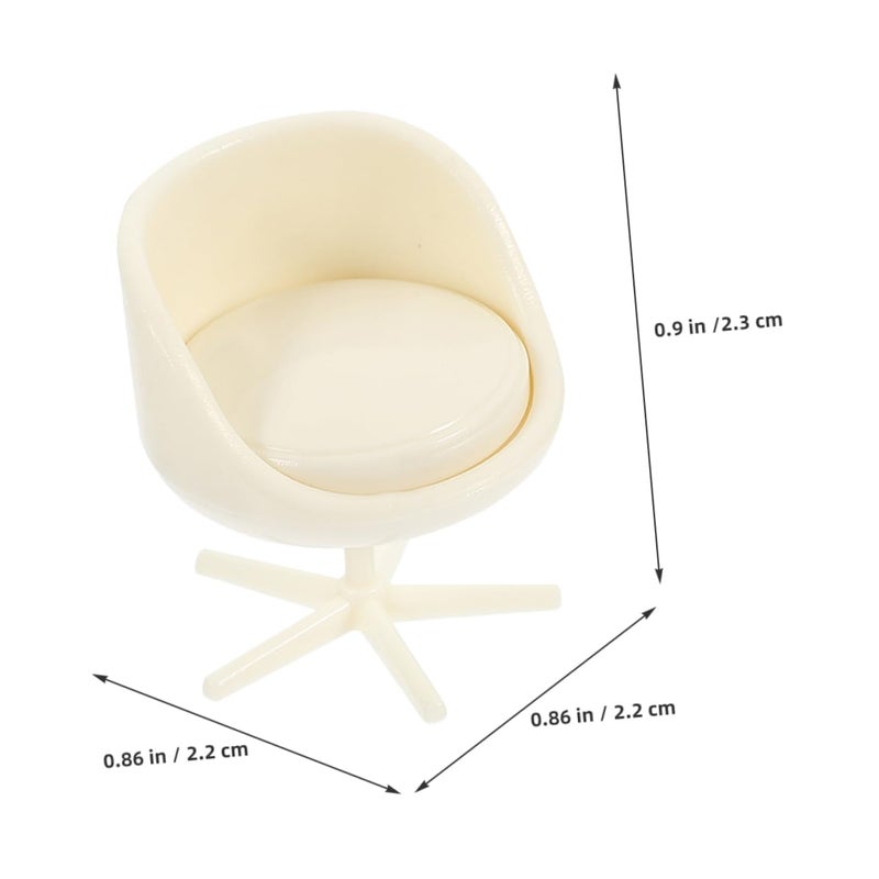 Miniature Chair Model Set Of 4 For Dollhouse Home Decor Office Display Durable Lightweight - Image 3