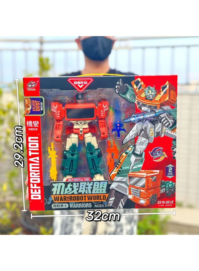 Deformation Toy Robot Car King Kong Wasp Optimus Warrior Hand Robot Boy Model Toy-Color:1158-143 Warrior Mecha Transformation - Image 1