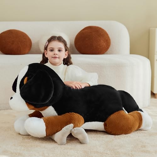 IKASA Giant Bernese Mountain Dog Stuffed Animl Plush ToyBig Large Jumbo Soft Toys30 Huge Size Cute Fluffy Plushy Oversized PlushieGifts for Kids - Image 5
