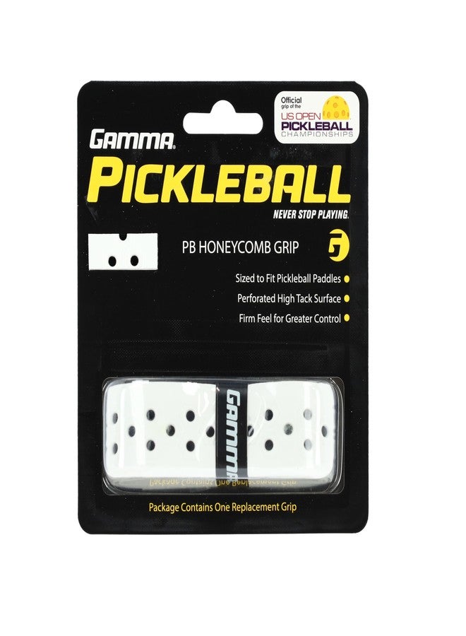 GAMMA Pickleball Honeycomb Replacement Grip, Moisture Wicking, Tacky, Extra Durable, White