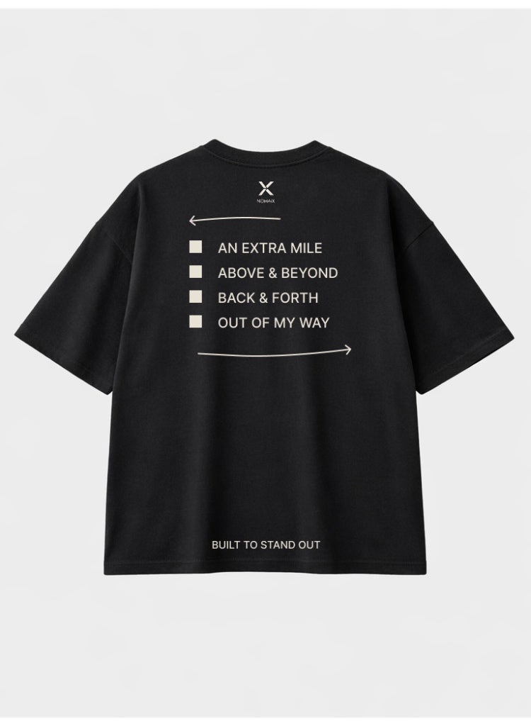 NOMAiX Places I Won't Be Going T-Shirt | Graphic Oversized Tee | Streetwear Slogan | Oversized Drop Shoulder | Unisex | Made in UAE - Image 2