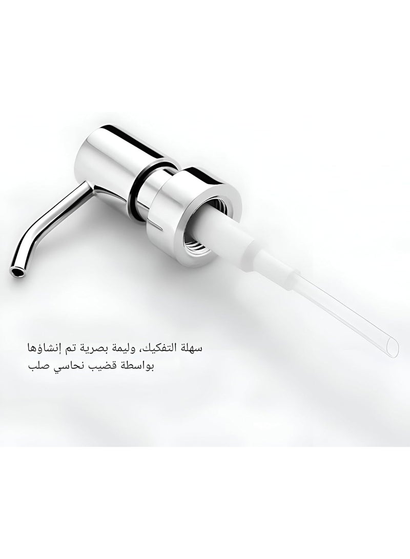 هابي هوم مضخة موزع صابون مصنوع من الأكريليك للحمام والمطبخ،غسيل اليدين القابلة لإعادة التعبئة (بسعة 210 مل - شفاف) ضد الكسر - Image 3