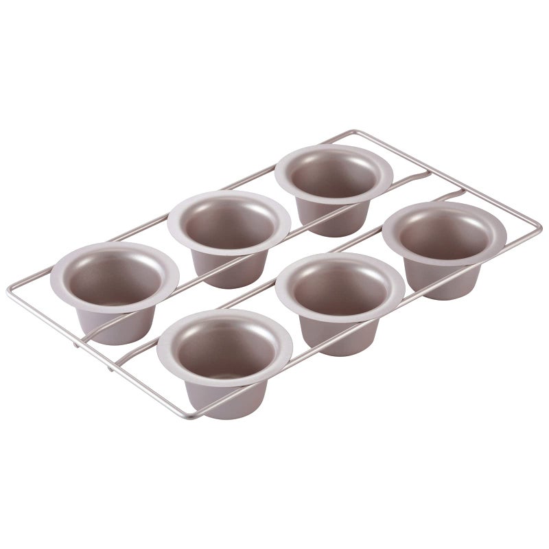 CHEFMADE Muffin Cake Pan, 12-Cavity Non-Stick Bristish Cupcake Pan Bakeware for Oven Baking (Champagne Gold) - Image 1