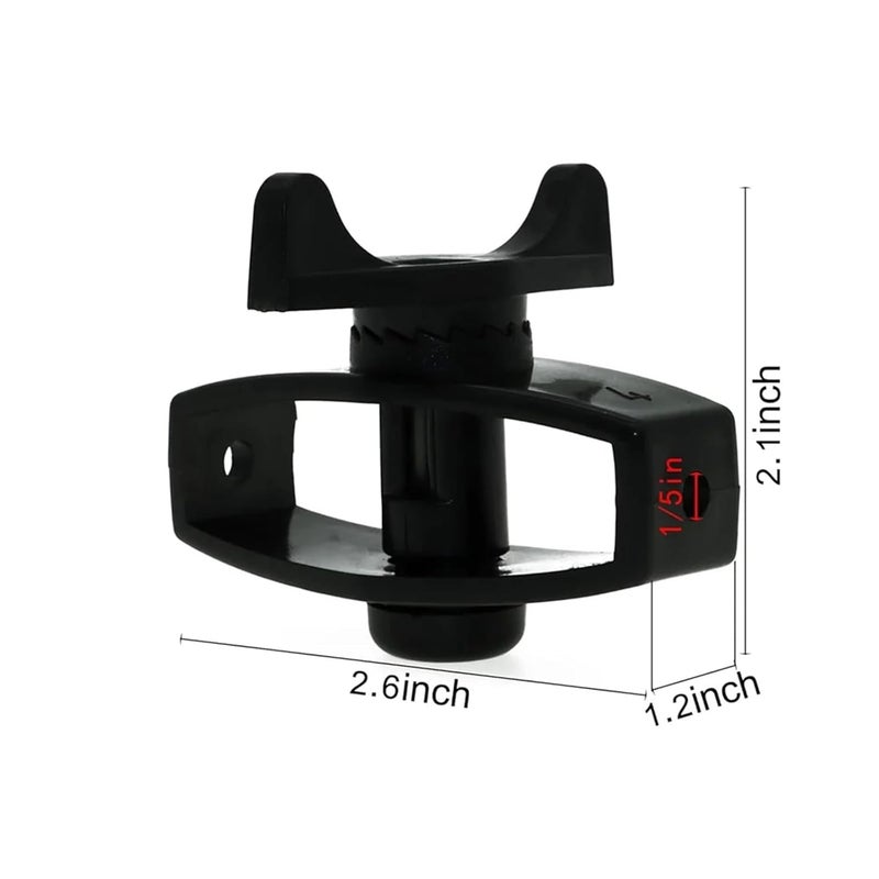 12 قطعة مشدات أسلاك بلاستيكية سوداء، مشد سياج مزرعة كهربائي محمول، سهل التركيب - Image 5