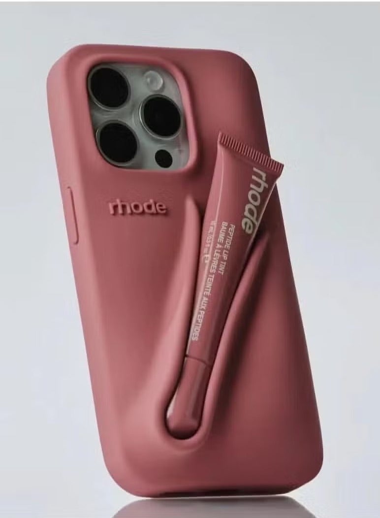 rhode Peptide Lip Tint (SALTY TAN) + Summer Lip Case Case for iPhone 16 Pro Max (SALTY TAN) - Limited Edition - Image 1