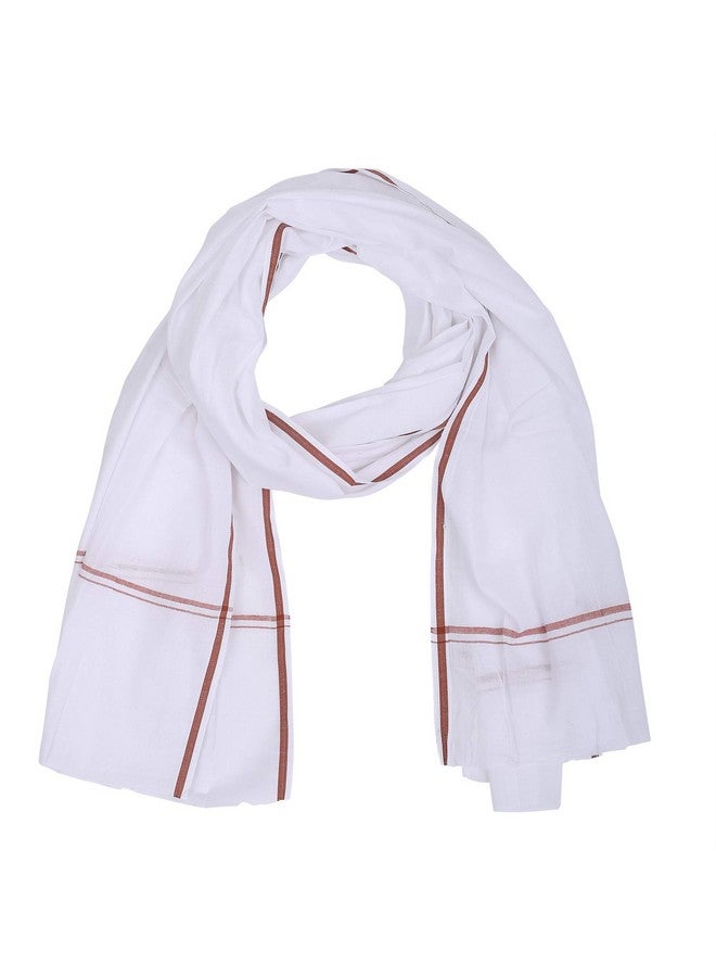 ROLIMOLI 100% Cotton White Gamchha/Angochha Set of 2 (2 Meter) for Men - Image 1