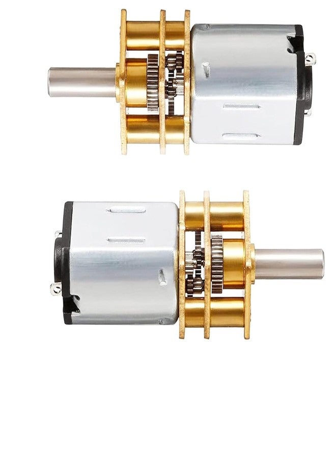 priaolker 6V 200RPM Micro DC Gear Motor with All-Metal Gear Box Motor GA12-N20 3mm Shaft High Torque Gear Motor, Suitable for Robot Models, Reinforced Concrete Cars, DIY RC Toys - (2 pcs) - Image 1