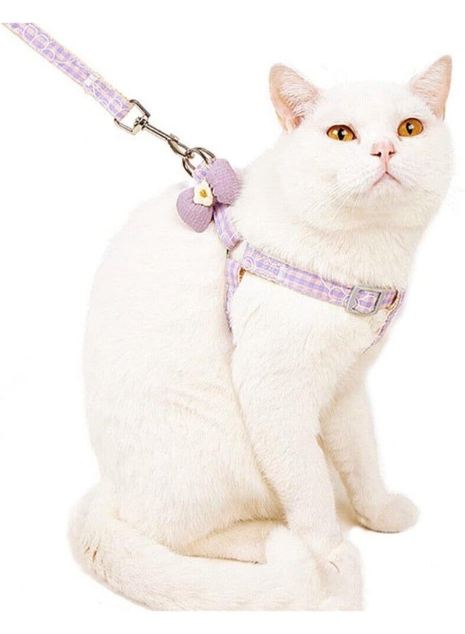 PETSARY Cat and Dog Harness Summer Polka Dot Pattern Dog Harness Without Pulling Force | Walking pet Strap, with 2 Metal Ring and Handle Adjustable | Suitable for Small and Medium-Sized Cats and Dogs - Image 4