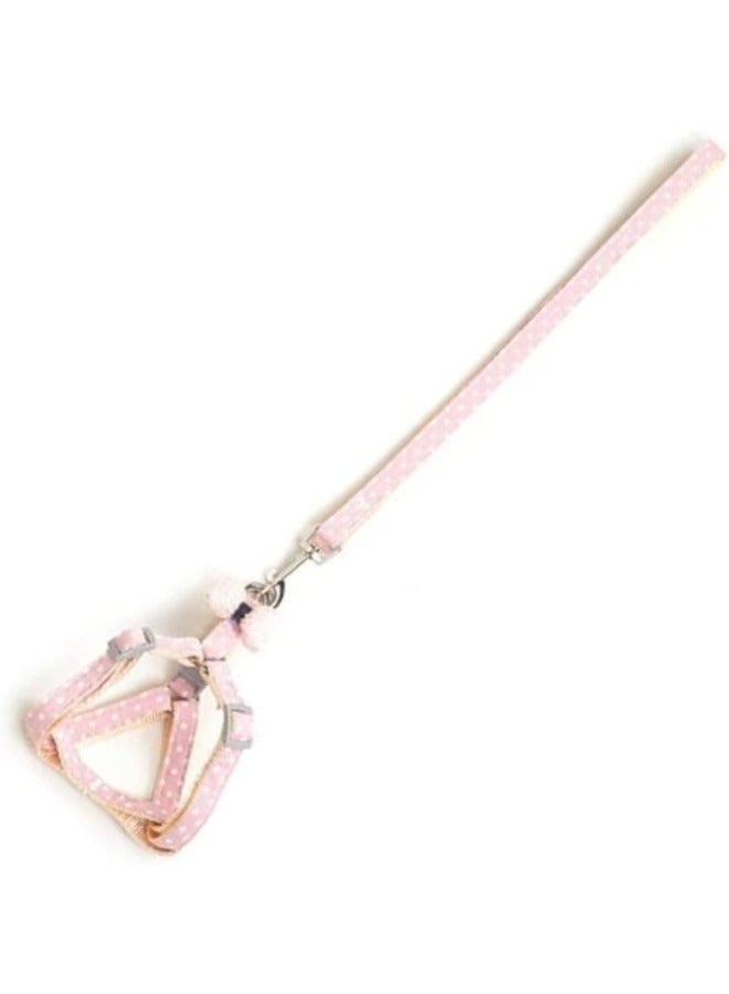 PETSARY Cat and Dog Harness Summer Polka Dot Pattern Dog Harness Without Pulling Force | Walking pet Strap, with 2 Metal Ring and Handle Adjustable | Suitable for Small and Medium-Sized Cats and Dogs - Image 3