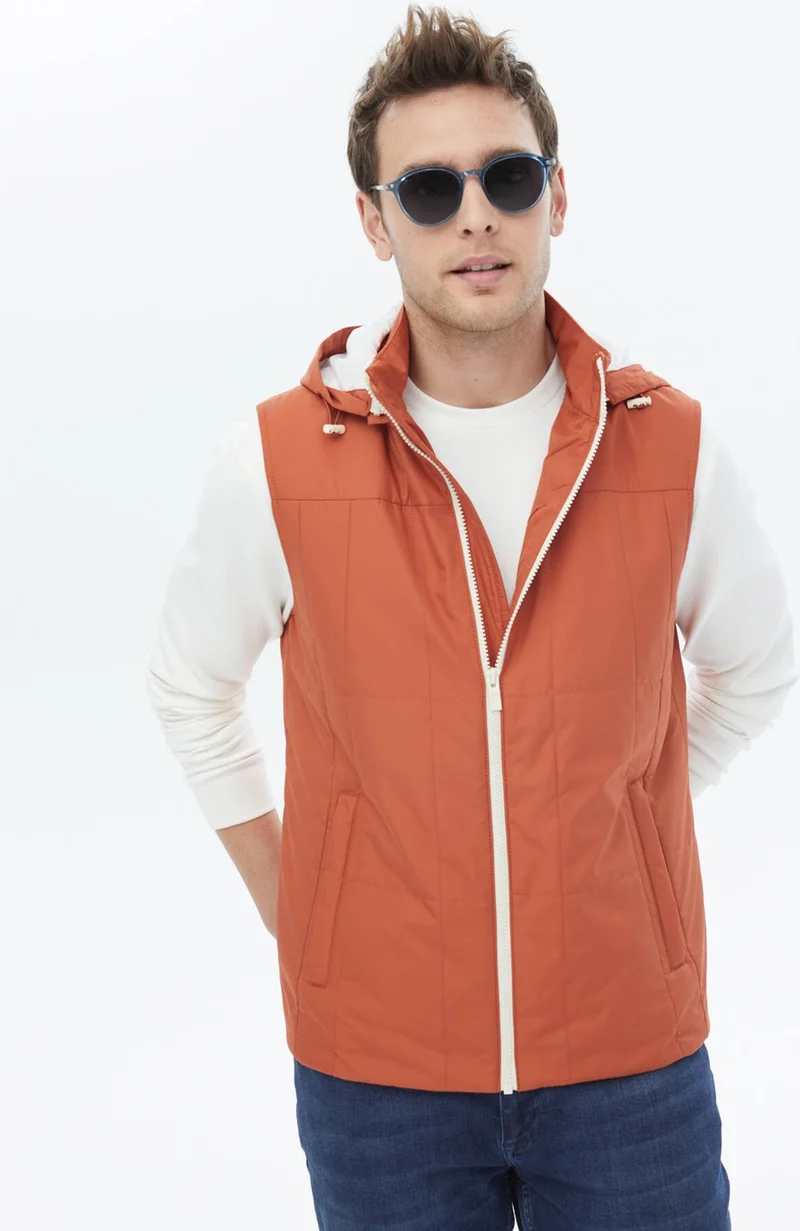 Kip Dark Orange Woven Sports Vest