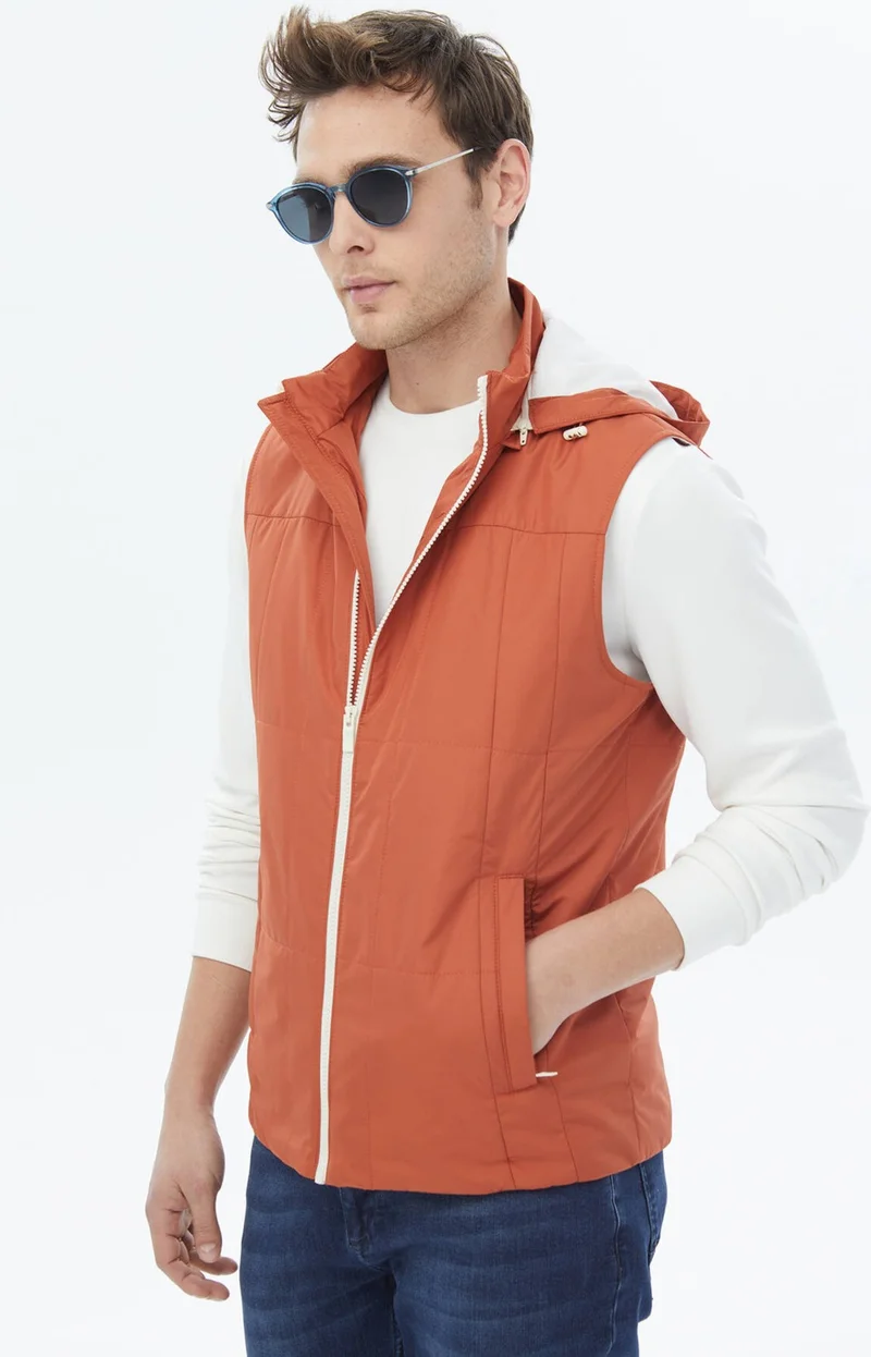 Kip Dark Orange Woven Sports Vest