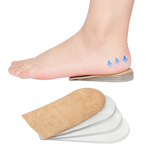 JUMPOW Heel Lifts for Leg Length Discrepancy, 4 Layers, Adjustable Orthopedic Shoe Heel Lift, Height Increase Insole, Heel Spurs, Achilles Tendonitis, Heel Pain, Heel Cushion Inserts for Women & Men - Image 1