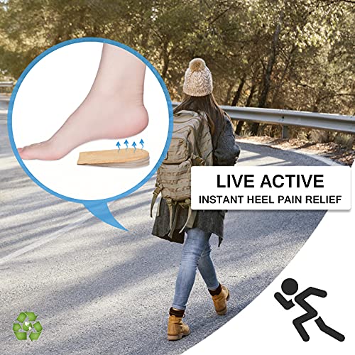JUMPOW Heel Lifts for Leg Length Discrepancy, 4 Layers, Adjustable Orthopedic Shoe Heel Lift, Height Increase Insole, Heel Spurs, Achilles Tendonitis, Heel Pain, Heel Cushion Inserts for Women & Men - Image 3