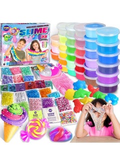 33 Cups Jumbo Slime Kit For Girls And Boys Funkidz Premade Ultimate Slime Pack To Diy Big Fluffy Slime Making Kits Super Party Favors Gift Toys For Kids