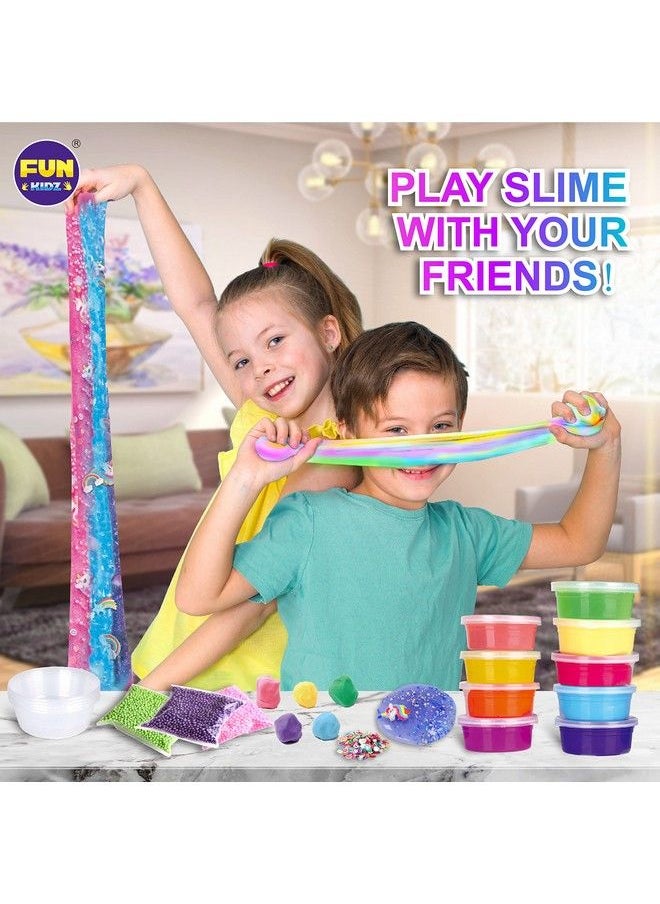 FUN KIDZ - 33 Cups Jumbo Slime Kit For Girls And Boys Funkidz Premade Ultimate Slime Pack To Diy Big Fluffy Slime Making Kits Super Party Favors Gift Toys For Kids - Image 1