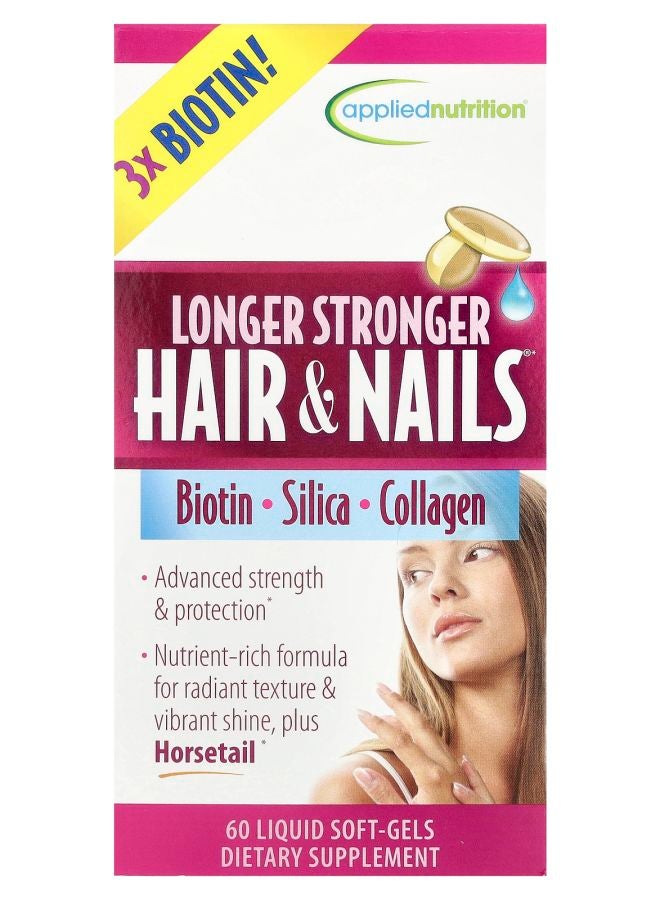 Applied Nutrition Longer Stronger Hair & Nails® 60 Liquid Soft-Gels