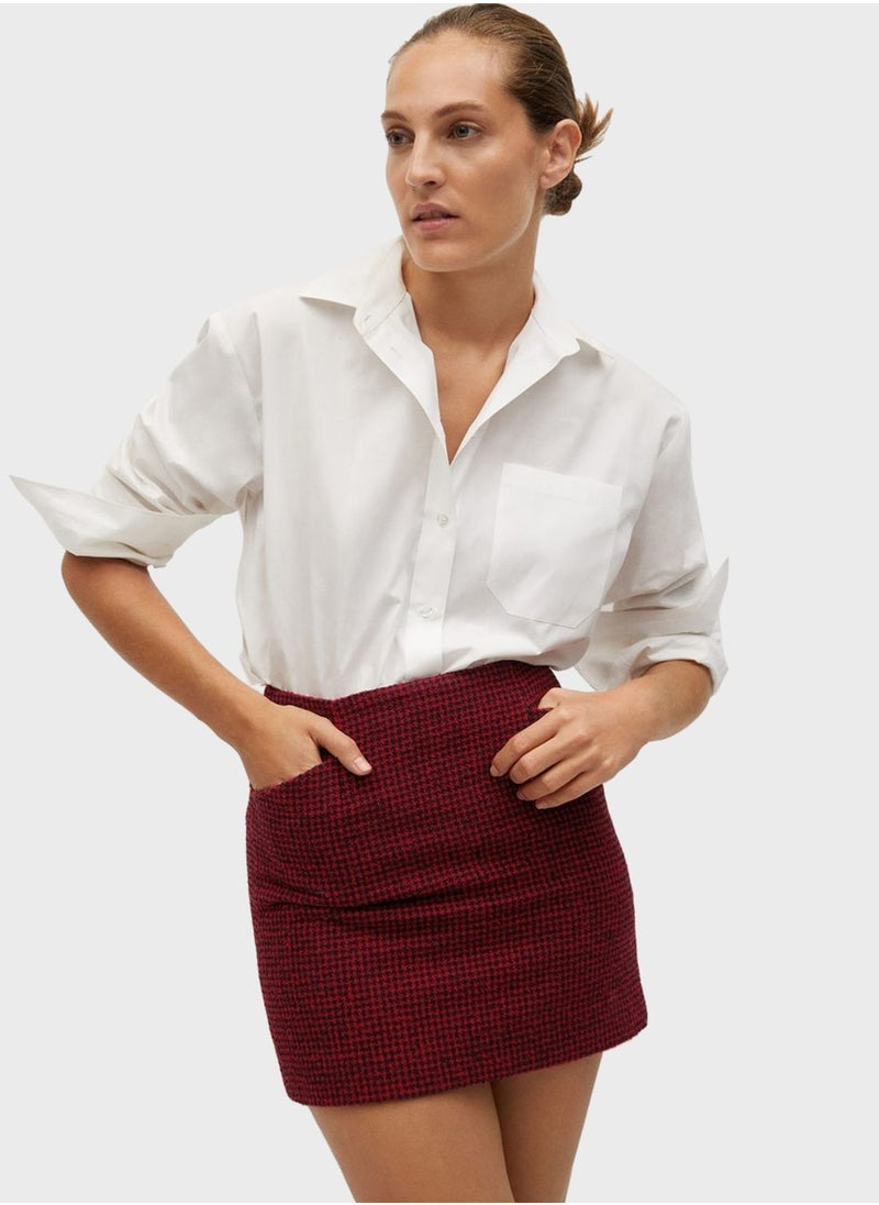 MANGO - Knitted Mini Skirt - Image 1