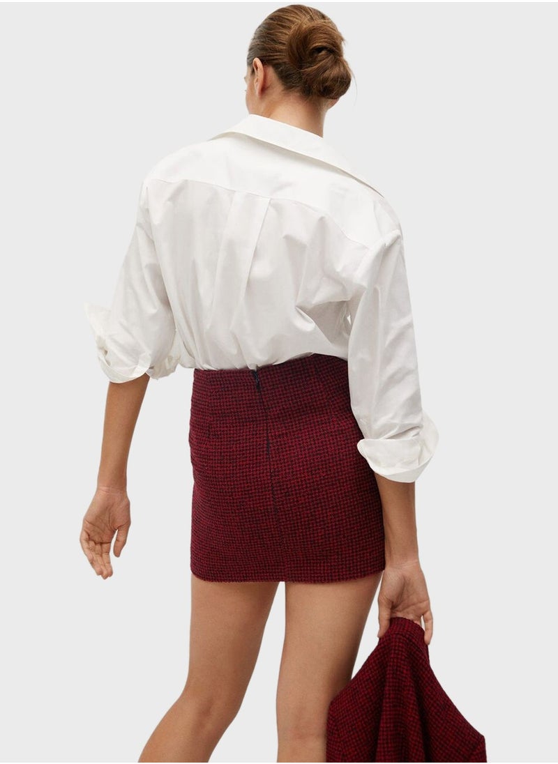 MANGO - Knitted Mini Skirt - Image 1