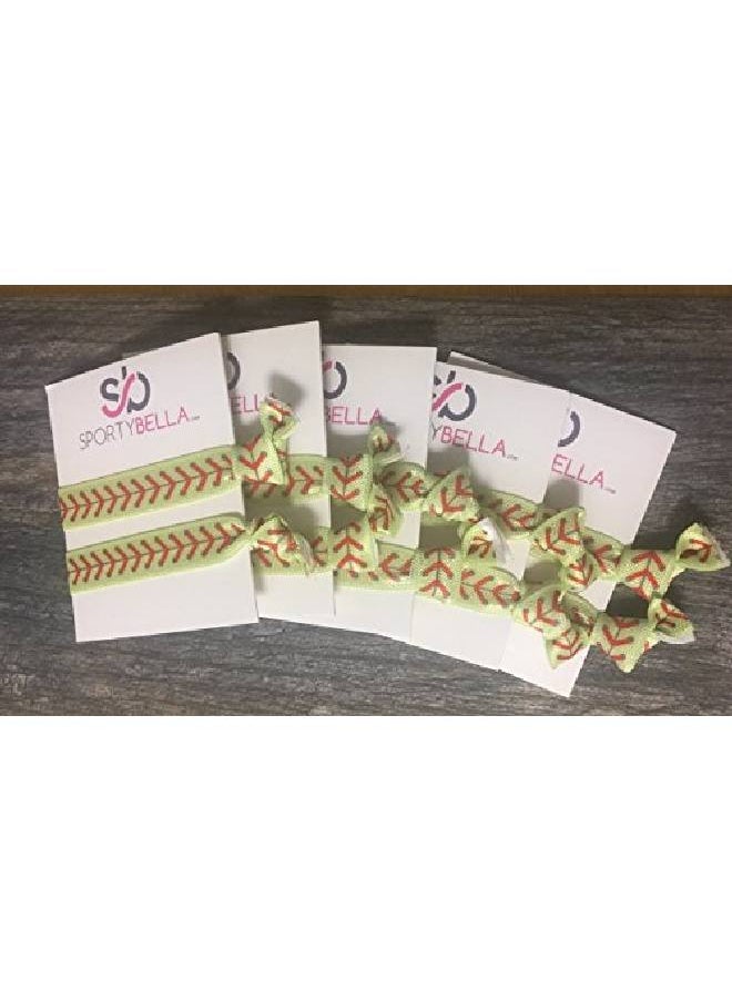 Infinity Collection - Softball Hair Accessories Girls Softball Hair Ties Softball Player And Softball Team Gifts Softball Party Favors 5Pc Set - Image 1