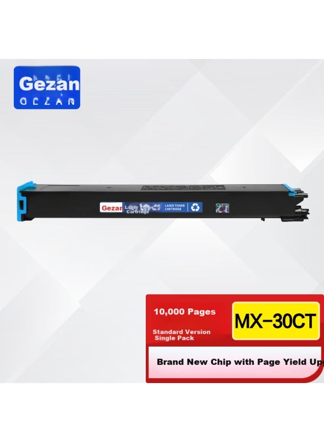 Gezan Mx-30ct Blue Toner Cartridge For Sharp Mx-c2622r Mx-c3081 Mx-c3581 Mx-c4081 Mx-c5081 Mx-c6081 Mx-c2621 Mx-c3082 Mx-c6082 Printer Copier Toner 60ct - Image 4