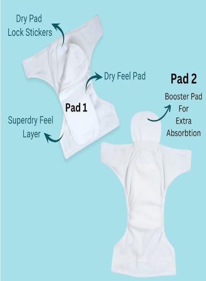 Wemyc Adult Reusable Diaper - Washable cloth diapers for bedwetting & incontinence for senior/Older Men & Women with 1 Wet Free Inserts for Day & Night (XL) - Image 2