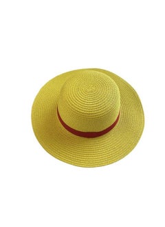 Luffy Straw Hat Anime Cartoon Sunscreen Straw Hat Japanese Cosplay One Piece Cap Straw Hat Neck String Luffy Flat Hats For Adult