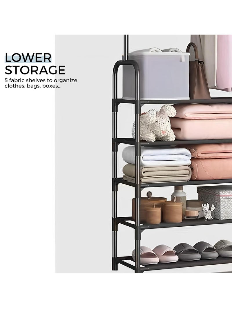 Sturdy Shoes Organizer, 5 Layers Strong Rack And 8 Hook  - Image 5