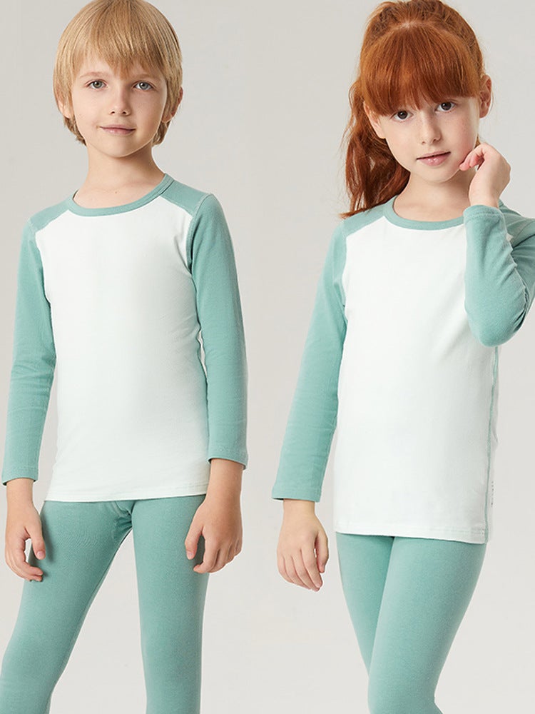 Children'S Autumn Clothes And Pants Suit Pure Cotton Thermal Underwear Boys' Girls' Boys' Baby Bottoming Cotton Sweater Winter Pajamas - Image 4