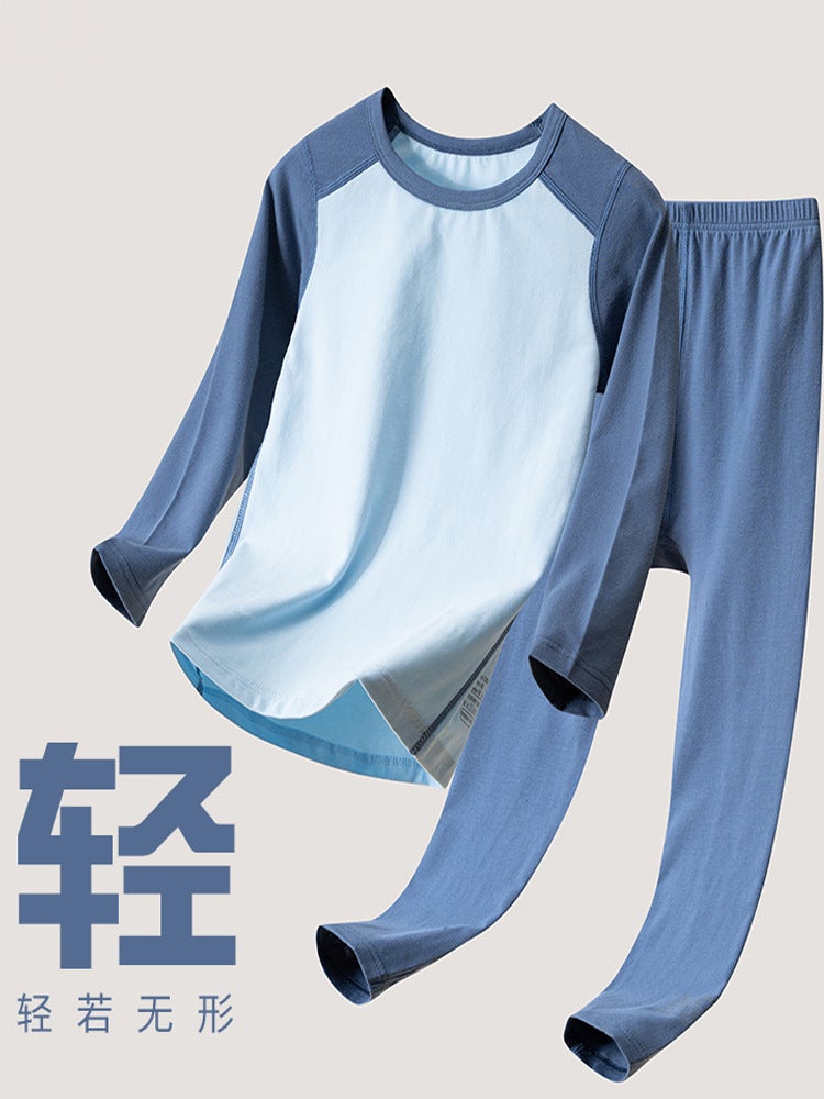 Children'S Autumn Clothes And Pants Suit Pure Cotton Thermal Underwear Boys' Girls' Boys' Baby Bottoming Cotton Sweater Winter Pajamas - Image 5