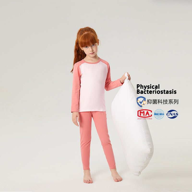 Children'S Autumn Clothes And Pants Suit Pure Cotton Thermal Underwear Boys' Girls' Boys' Baby Bottoming Cotton Sweater Winter Pajamas - Image 1
