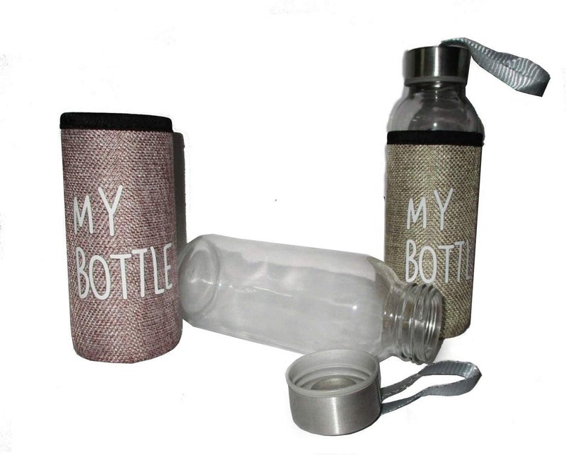 Sunshine Enterprise Sunshine Enterprise Glass Bottle for MilkJuiceShakeWater Airtight Lid Drinking Bottles with Jute Cover500 ML 2 - Image 2