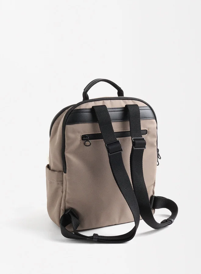 PARFOIS Nylon Backpack With Heart Pendant
