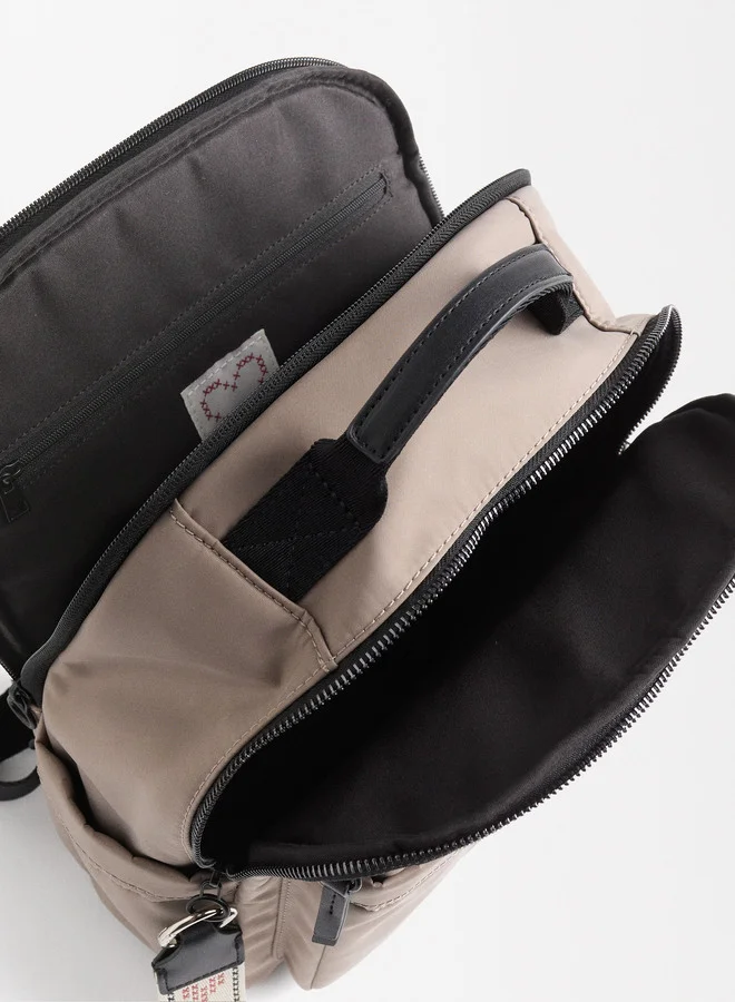 PARFOIS Nylon Backpack With Heart Pendant