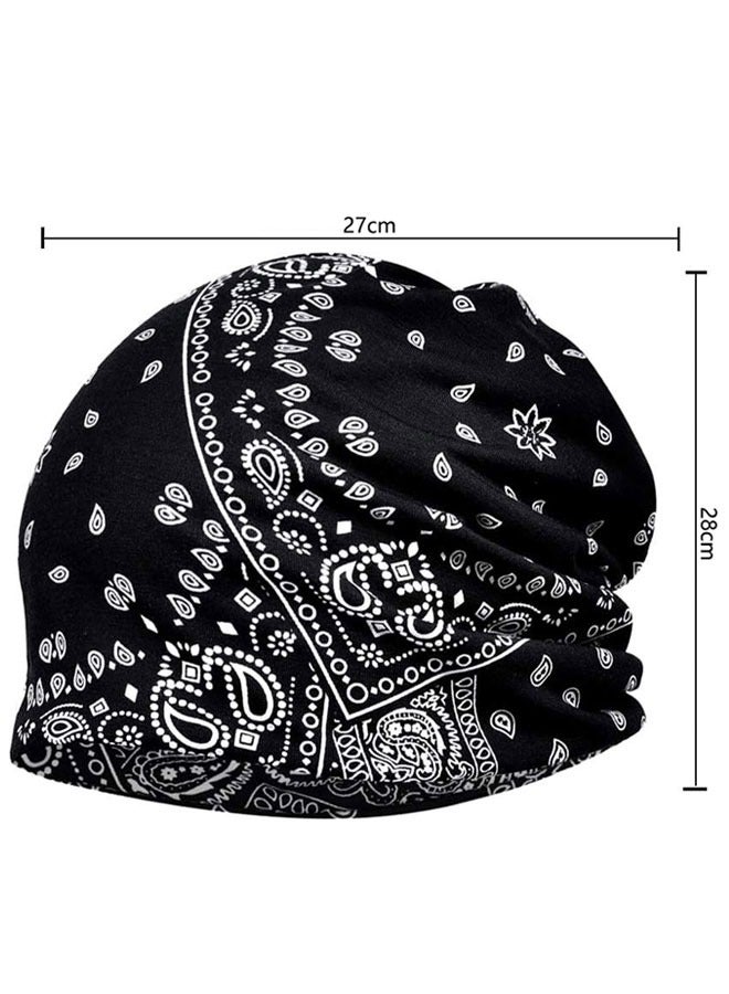 HAWAWA 4pcs Slouchy Beanie Hat for Women Men, Lightweight Chemo Caps Thin Night Sleeping Cap Knitted Hat Scarf - Image 2