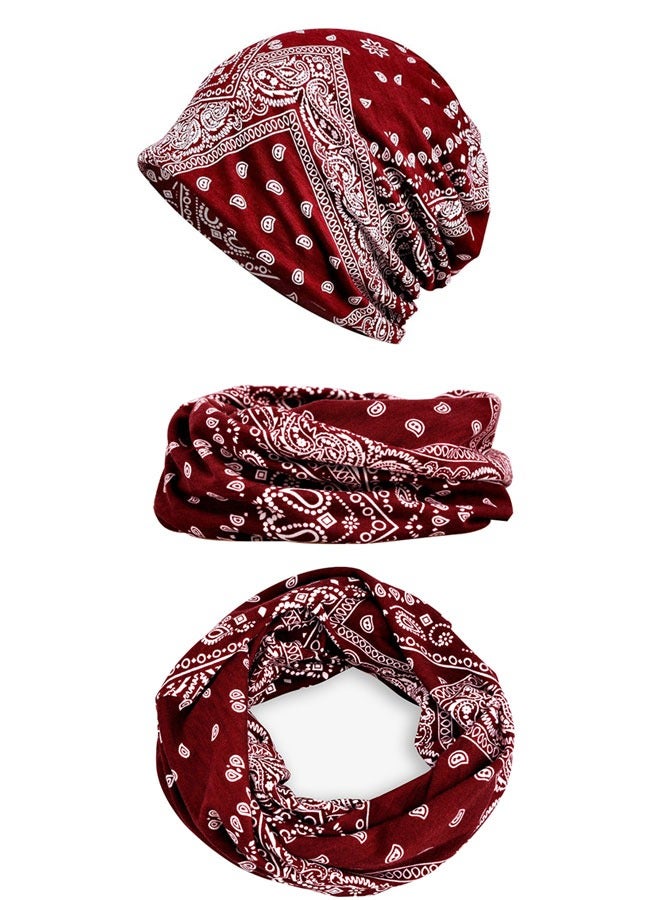 HAWAWA 4pcs Slouchy Beanie Hat for Women Men, Lightweight Chemo Caps Thin Night Sleeping Cap Knitted Hat Scarf - Image 5