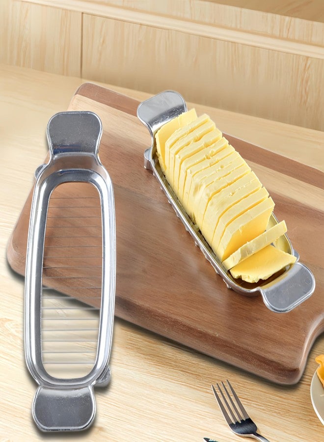uvbws Butter & Cheese Slice Cutter Stainless Steel Multipurpose Butter and Cheese Cutter Slicer with Ergonomic handle Portable Grip for block cheese - Image 4