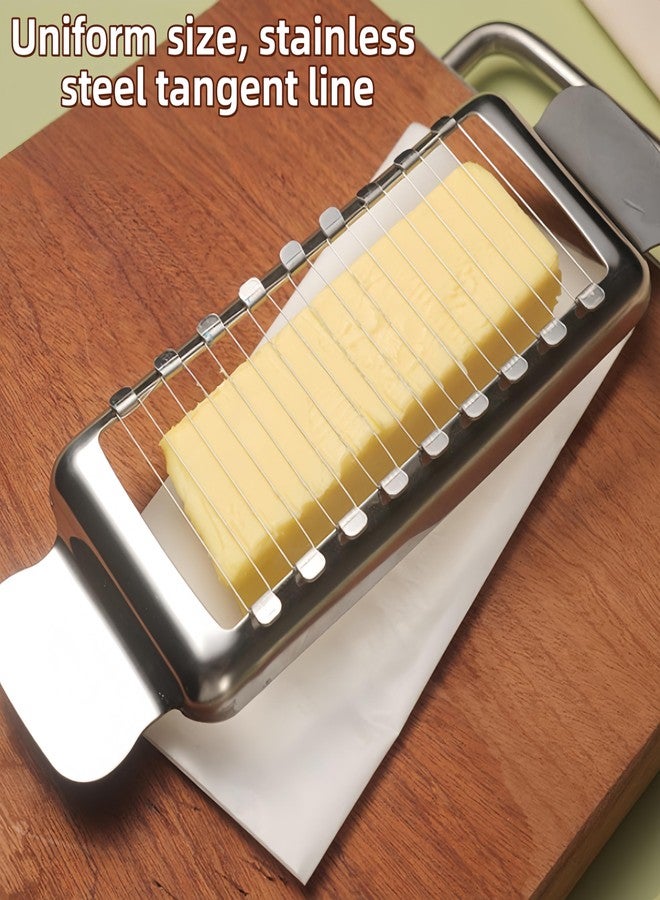 uvbws Butter & Cheese Slice Cutter Stainless Steel Multipurpose Butter and Cheese Cutter Slicer with Ergonomic handle Portable Grip for block cheese - Image 5