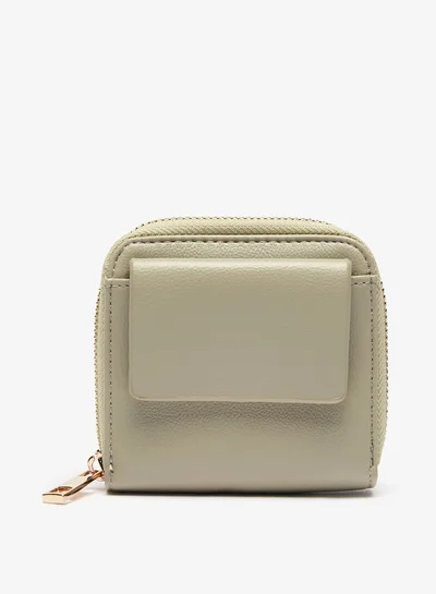 shoexpress Women Solid Bi-Fold Wallet with Zip Closure