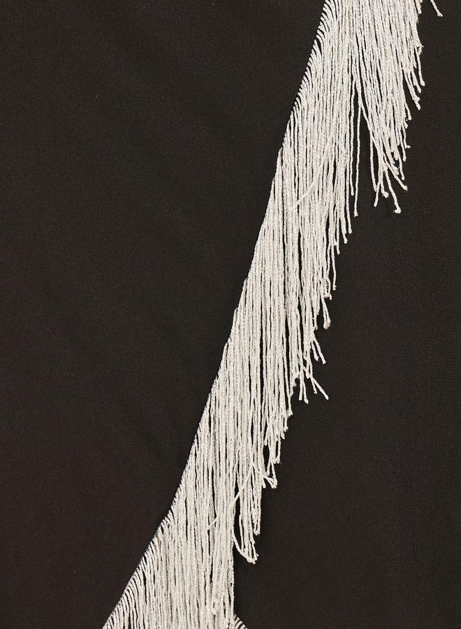 Styli Fringe Trim Midi Dress  - Image 4