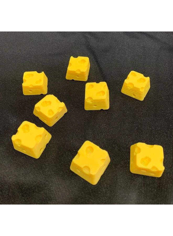 4 Pcs Cheese Shaped Keycaps With Rich Incense Scent For Comfortable Typing Experience - Image 4