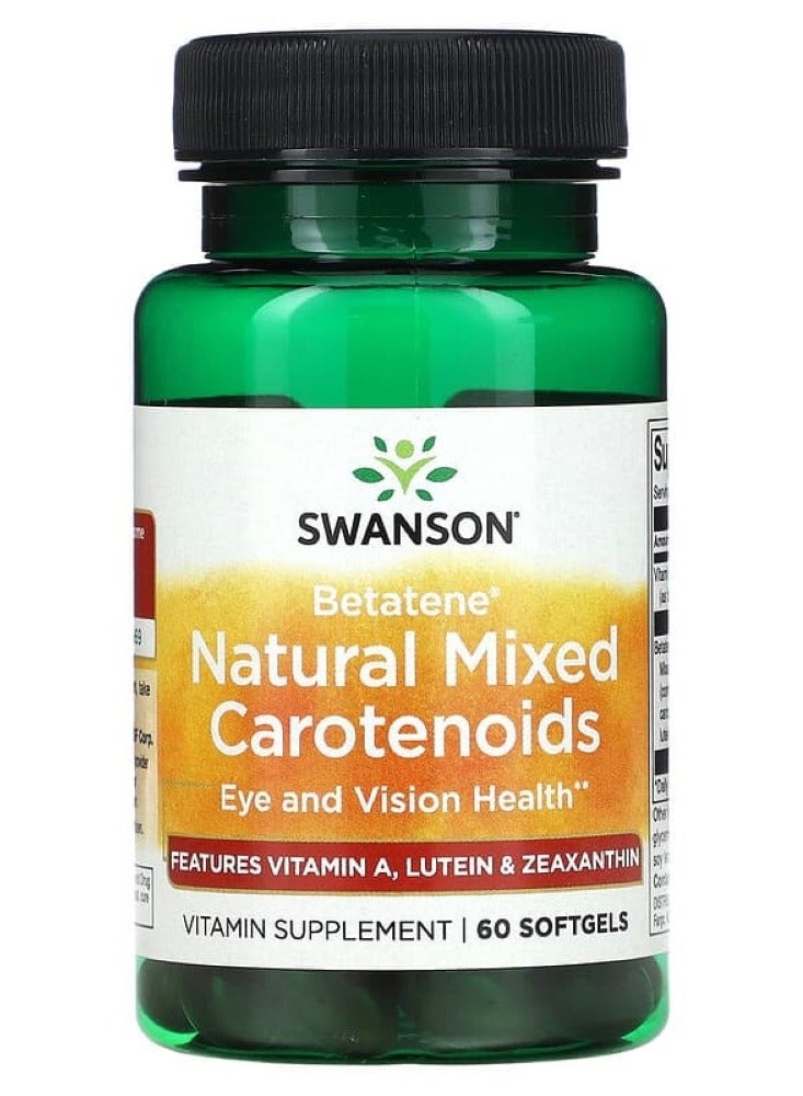 Swanson, Betatene Natural Mixed Carotenoids, 60 Softgels