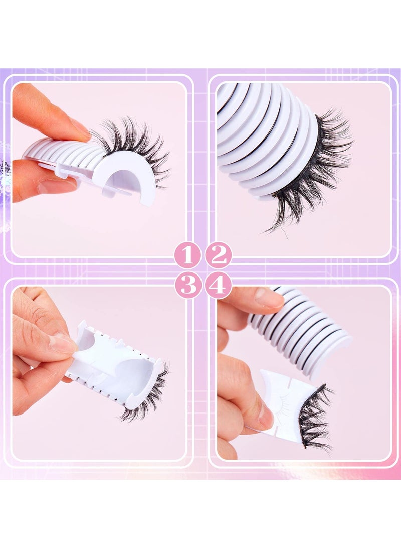SYOSI - Self Adhesive False Eyelash Strips, Reusable, No Glue, Long Lasting Stickiness, Suitable for Most Strips of False Eyelashes, 1 Pcs 10 Pieces, 6 Pcs 1 Set, a Total of 60 Pieces. - Image 1