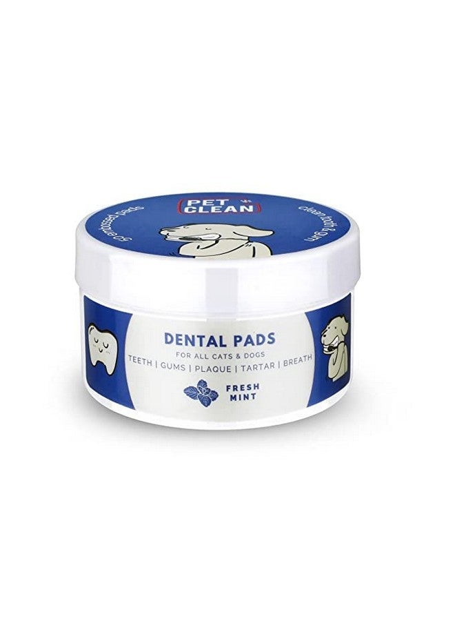 Pet Clean Fresh Mint Dental Pads - Gentle Oral Care for Dogs & Cats - 50 Count (Pack of 1) - Image 1