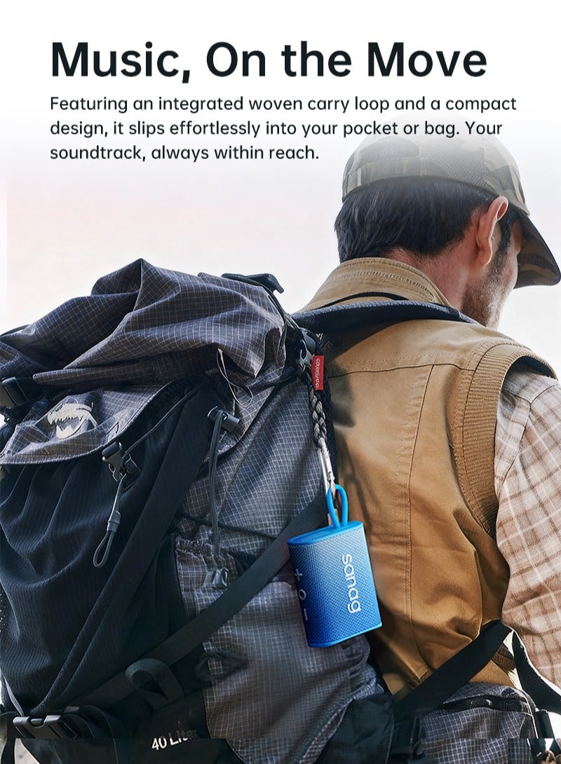 sanag M13S Pro Portable Bluetooth Speaker, Immersive HiFi Sound, Dynamic RGB Light, Up to 20 H Playtime, Bluetooth & TF Card, One-Touch Control, IPX7 Waterproof, Lightweight, Ideal for Indoors and Outdoors, Blue - Image 4