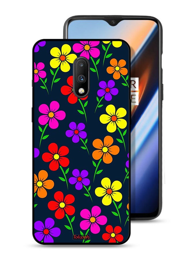 Tolwak OnePlus 7 Protective Case Cover Colorful Flowers - Image 1