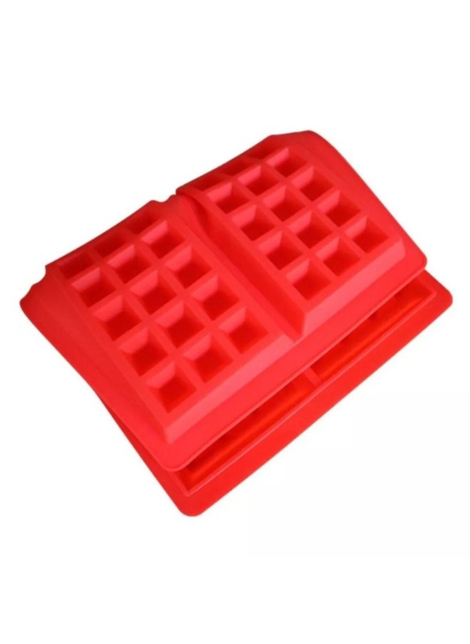 FALMER - Multipurpose Silicone Waffle Mold 4 Cavity Cake Pan for Waffle, Chocolate, Candy Crafts - Image 1