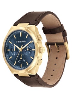 CALVIN KLEIN ساعة يد جلدية دائرية الشكل للرجال 25200445 - 44 مم  - Image 2