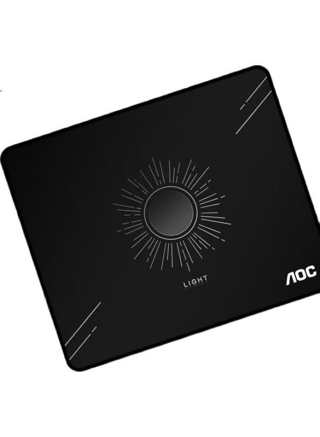 Aoc Full-Property Series Gaming Mouse Pad, Small Size 300*250*4Mm, Thickened With Locked Edges, Office Keyboard Computer Desk Pad, M113/93 Glossy Black - Image 3