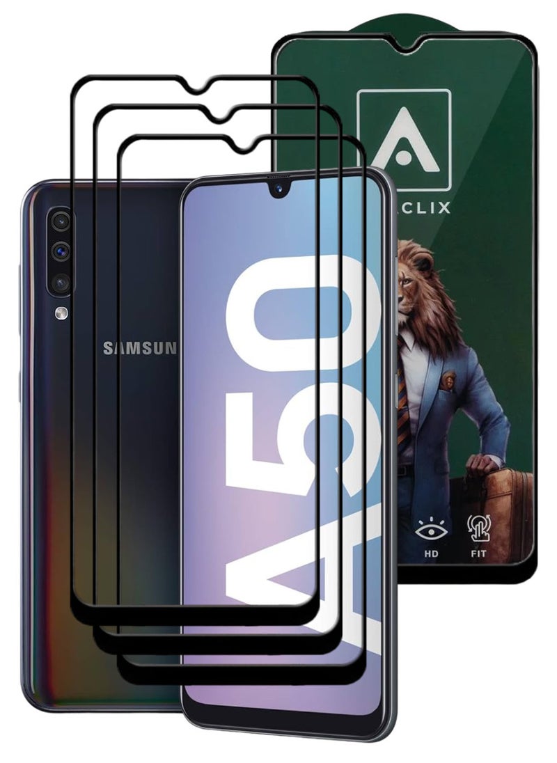 ACLIX 3 Pieces Antistatic ESD Dustproof Premium Quality High Definition Tempered Glass Screen Protector Designed For Samsung Galaxy A50 - Image 1