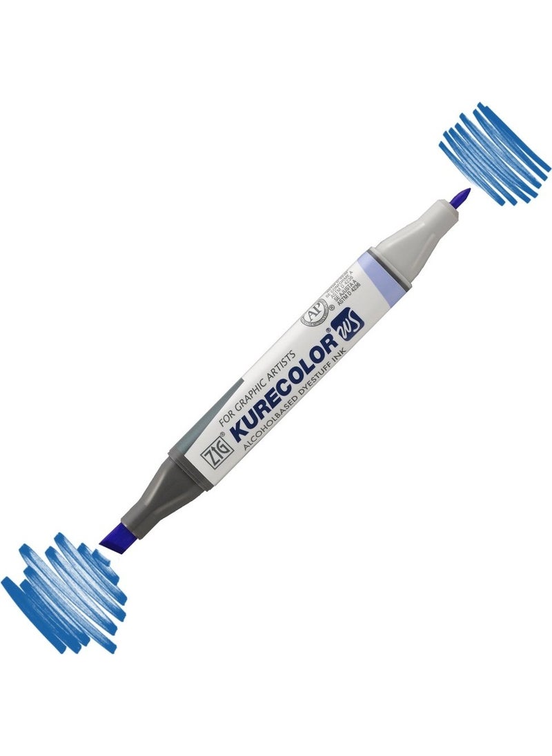 Zig Kurecolor KC3000 Twin S Marker Pen 364 Cornflower Blue  - Image 1